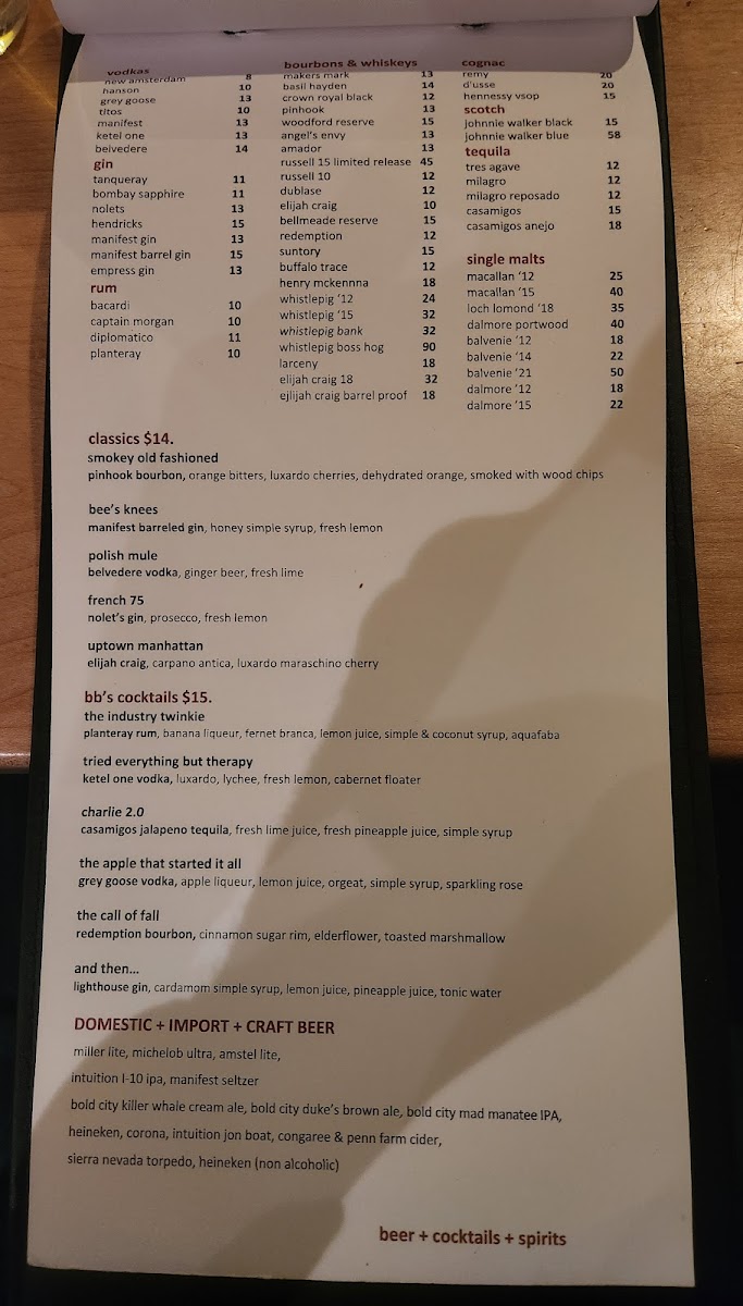 bb's restaurant and bar Menu - Image 4